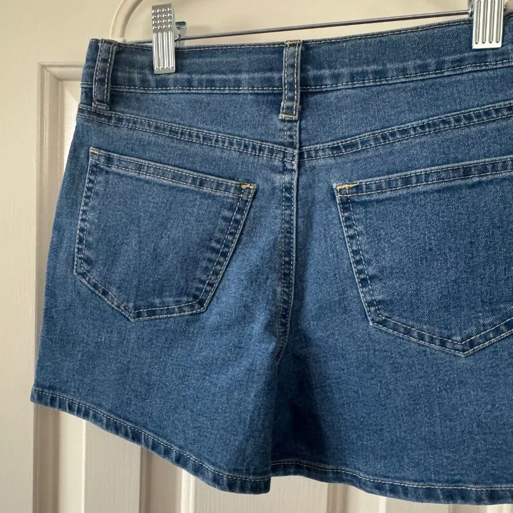 Social Academy Girls Adjustable Waist Medium Wash Wrap Skort Size 10 New